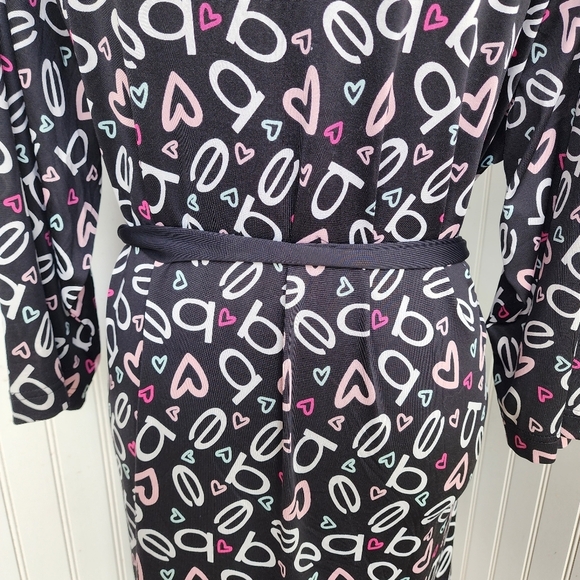 BEBE Sleepwear Women's Soft Jersey Stretch Black Pink Pajama Plus Size 2X - Picture 13 of 15